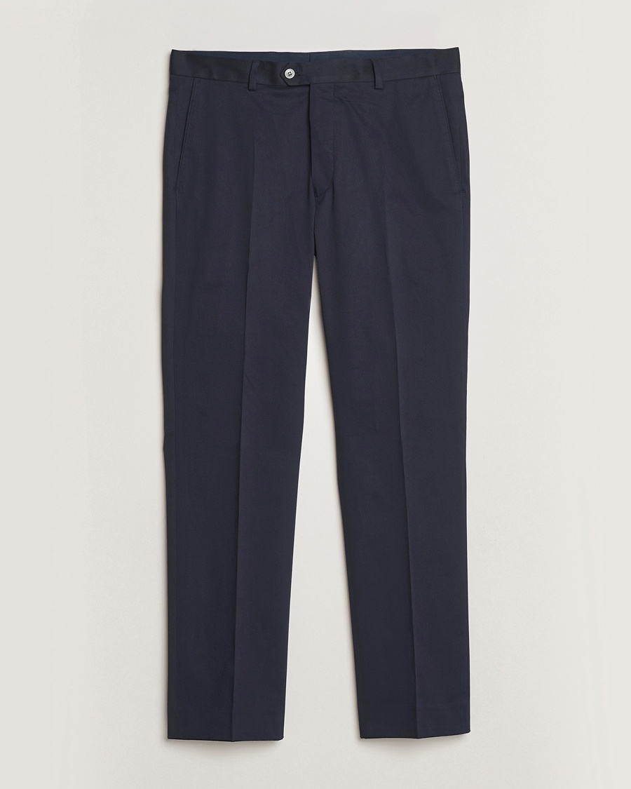 Herre | Klær | Oscar Jacobson | Dandy Cotton Trousers Navy