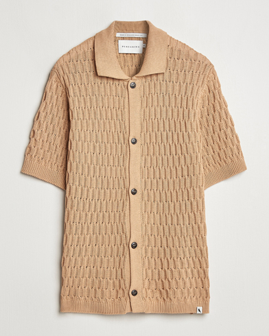 Herre | Kortermede skjorter | Peregrine | Cove Knitted Short Sleeve Shirt Sand