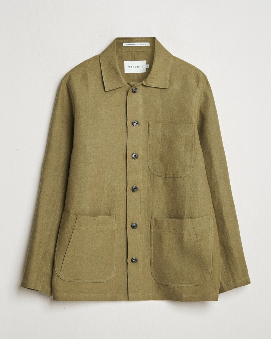 Herre | Overshirts | Peregrine | Grange Linen Shacket Khaki