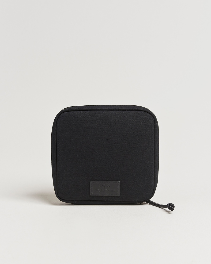 Herre | Tidsbegrenset sesongtilbud | Polo Ralph Lauren | Canvas/Leather Washbag Black