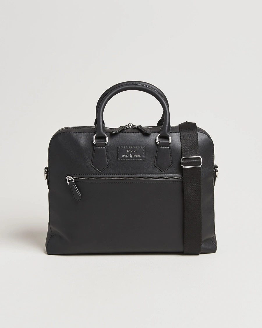 Herre | Dokumentvesker | Polo Ralph Lauren | Messenger Leather Bag Black
