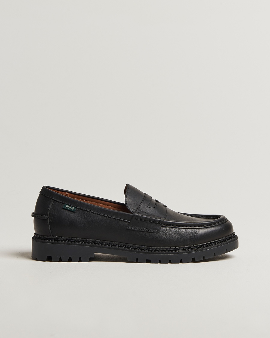 Polo Ralph Lauren Jett Penny Loafers Black Calf – Svart