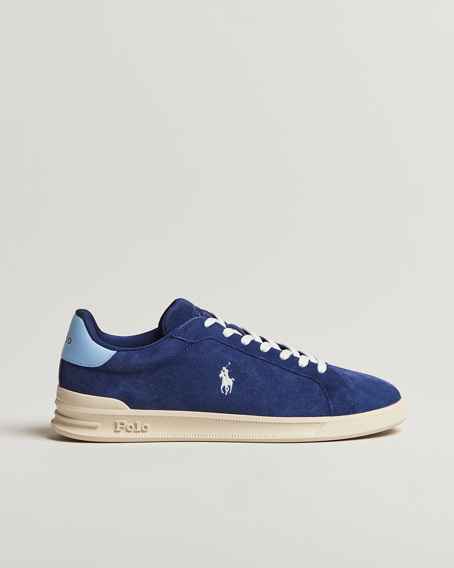 Herre | Sko | Polo Ralph Lauren | Heritage Court II Suede Sneaker Navy