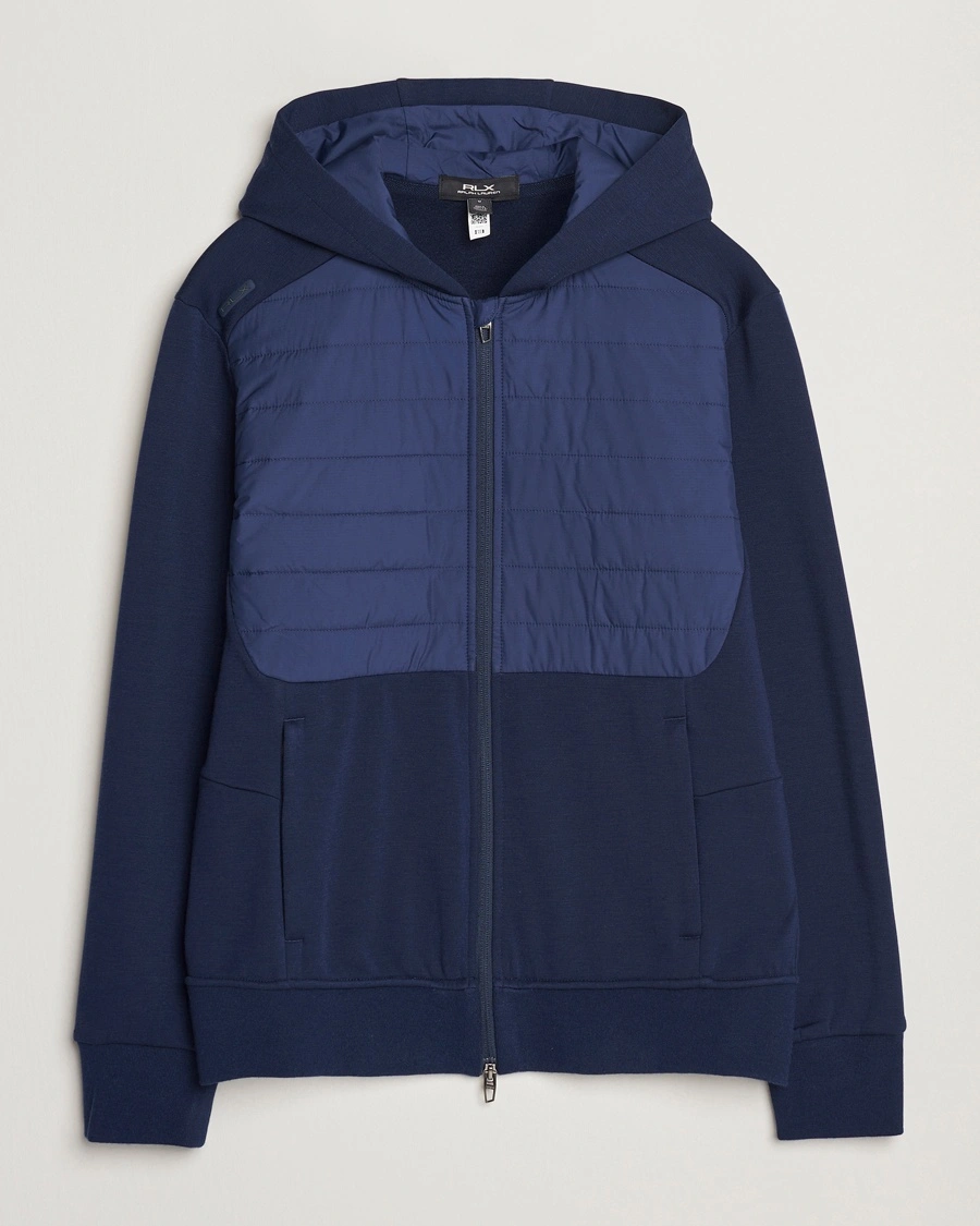 Herre | Full-zip | RLX Ralph Lauren | Heavy Teach Wool Full Zip Pullover Refined Navy