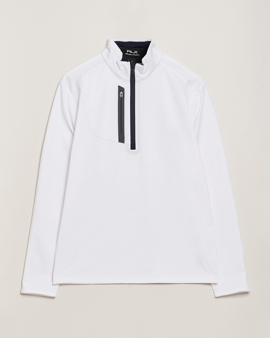 RLX Ralph Lauren Luxury Jersey Half Zip Ceramic White – Hvit