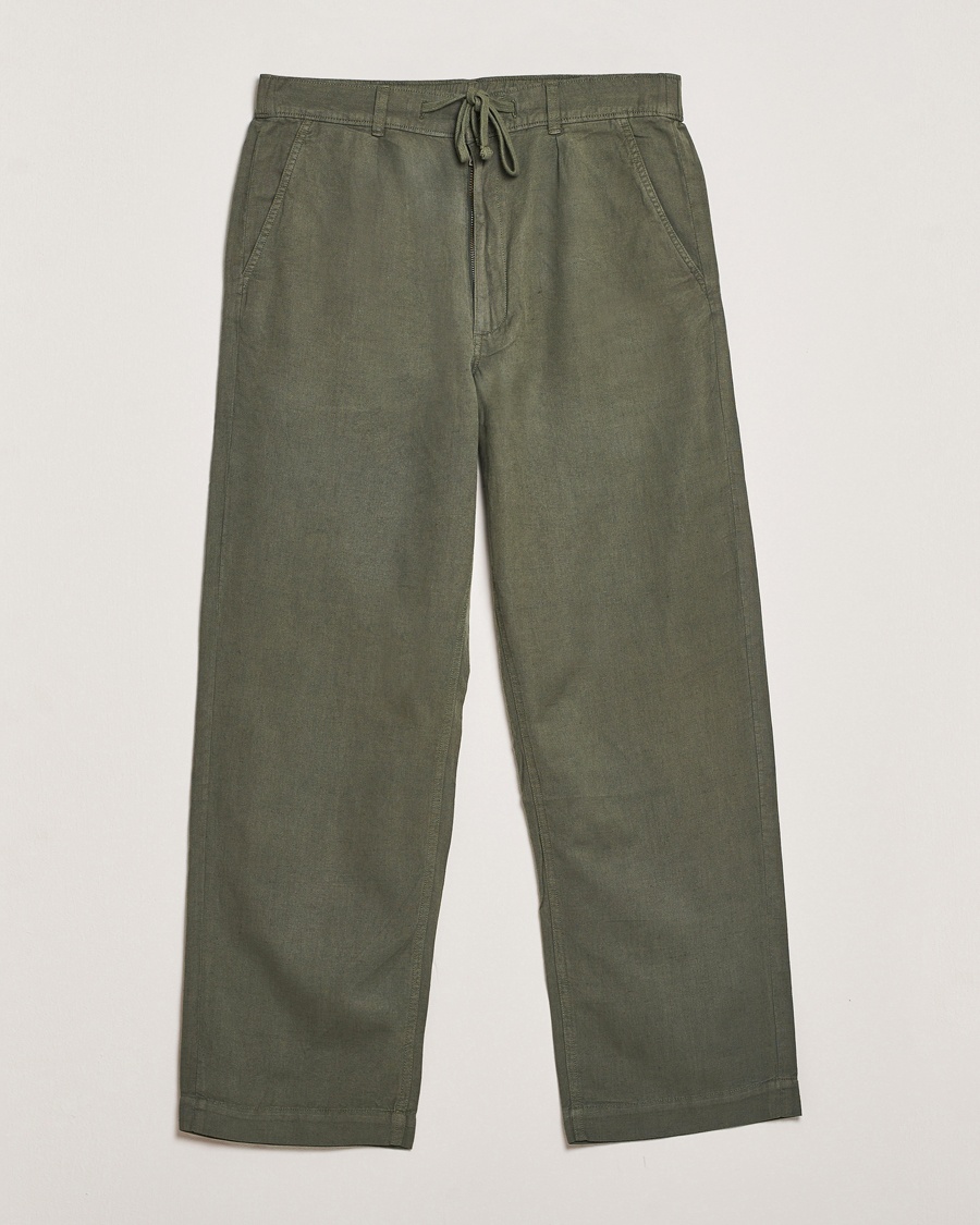 Herre | | Polo Ralph Lauren | Pleated Cotton Linen Pants New Olive