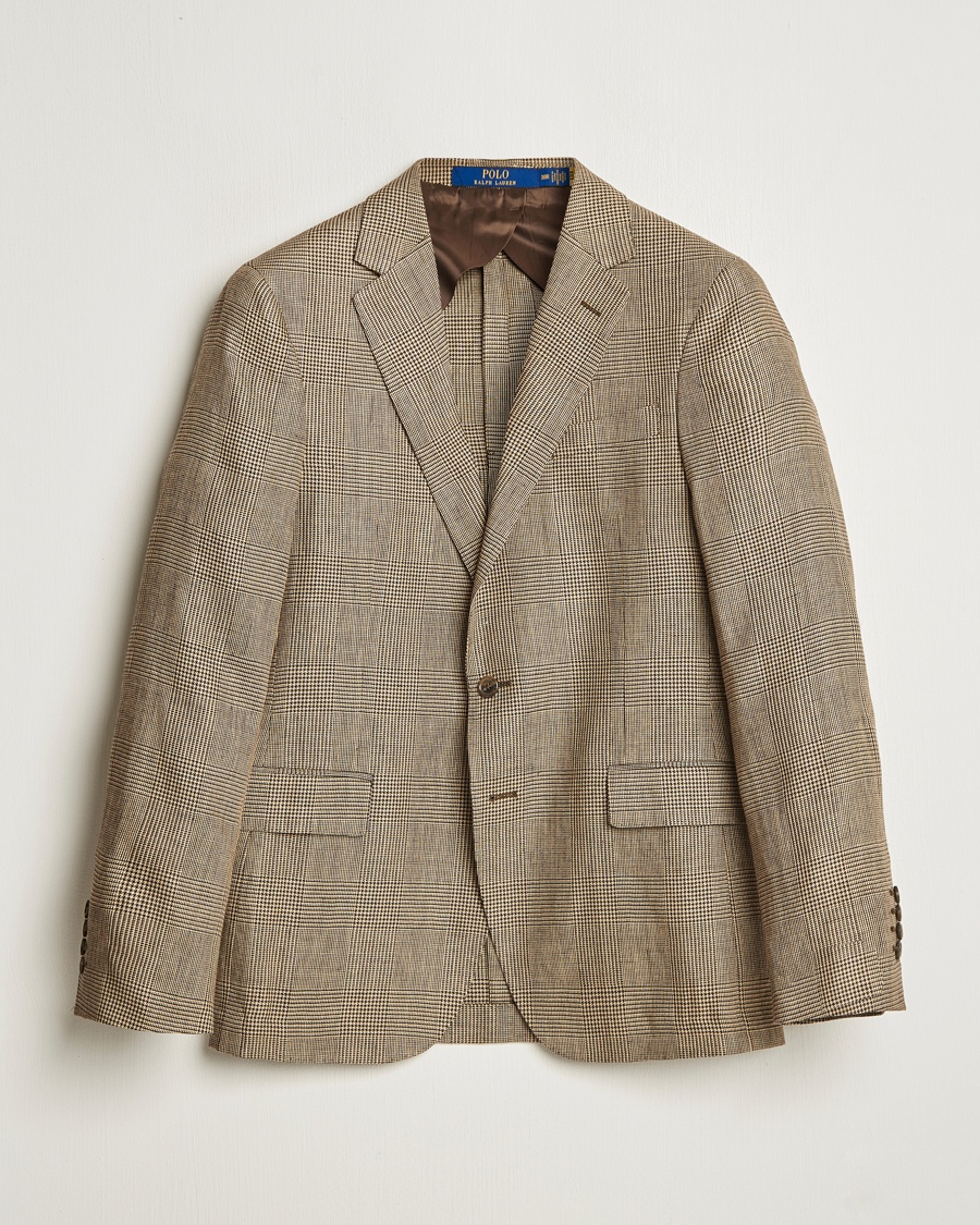 Herre | Tweedblazer | Polo Ralph Lauren | Glenplaid Sportcoat Tan/Brown