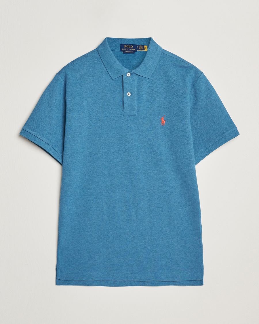 Herre | Pikéer | Polo Ralph Lauren | Custom Slim Fit Polo Marine Heather