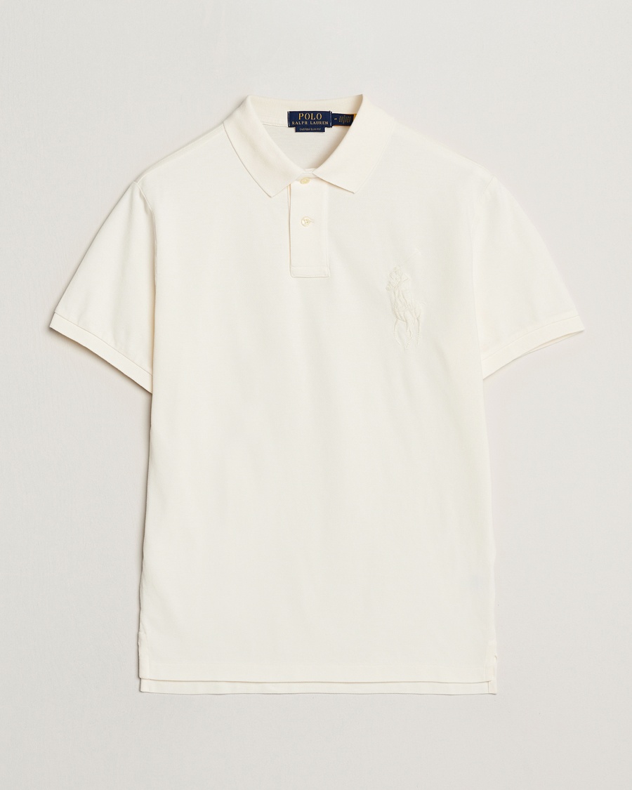 Herre | Pikéer | Polo Ralph Lauren | Custom Slim Fit Mesh Polo Clubhouse Cream