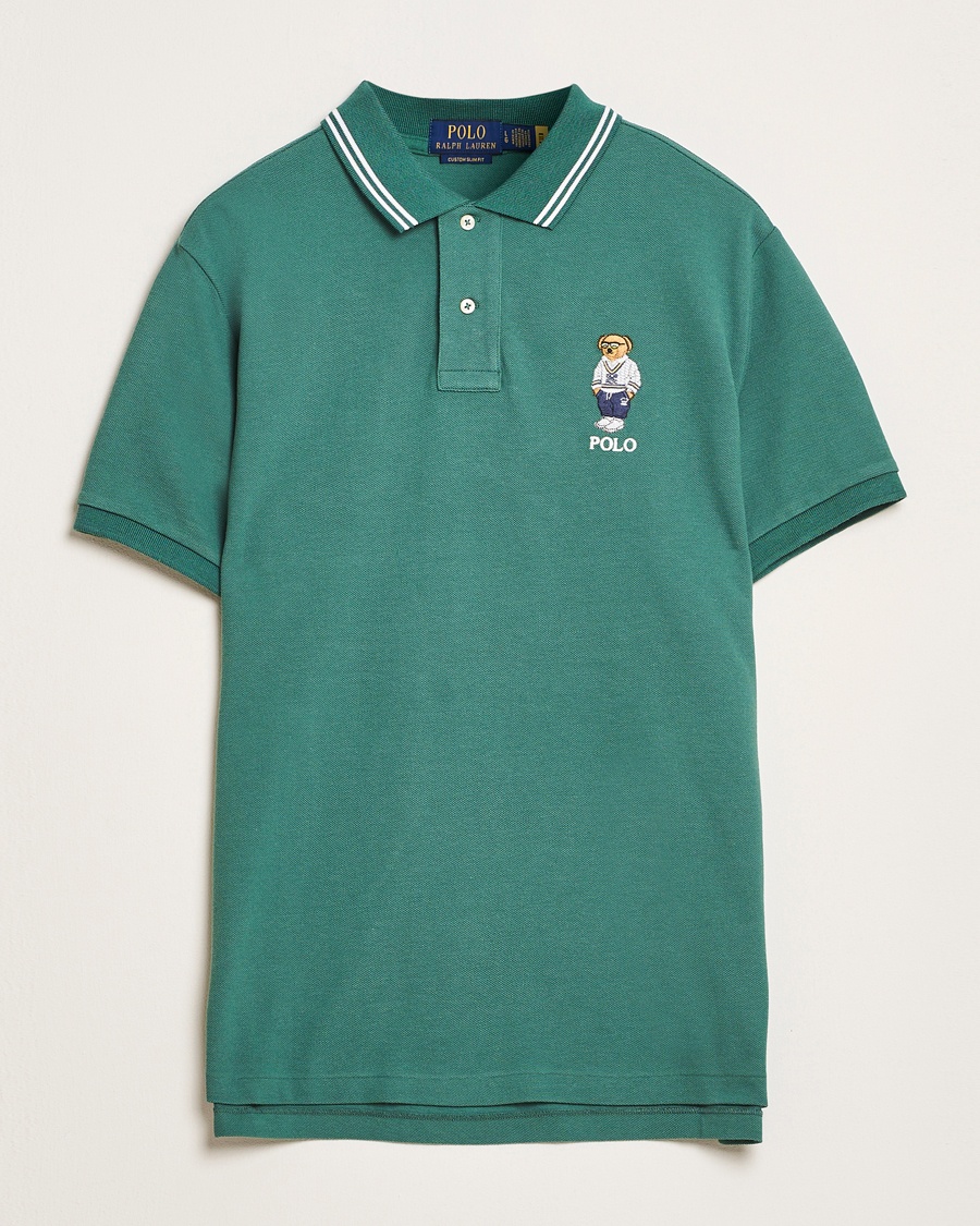 Herre | Pikéer | Polo Ralph Lauren | Custom Slim Fit Bear Polo Antique Green