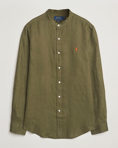 Herre | Skjorter | Polo Ralph Lauren | Slim Fit Linen Shirt New Olive