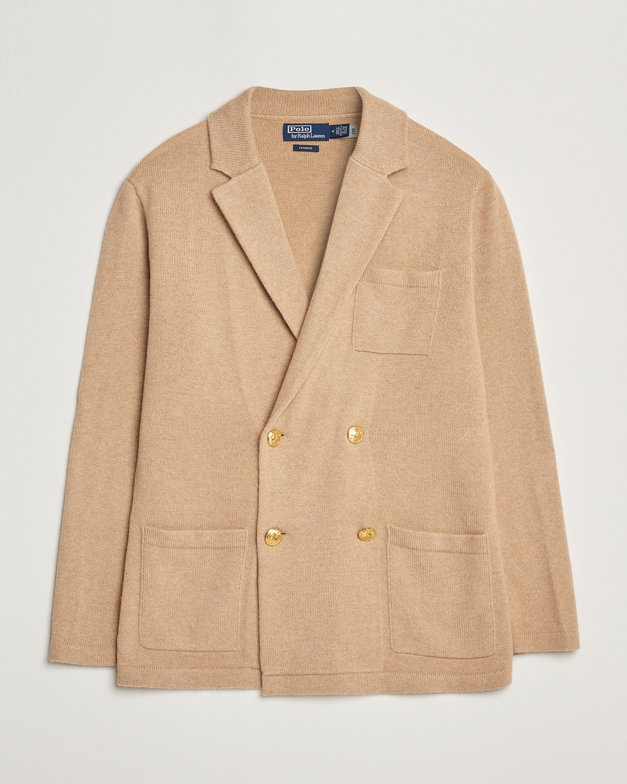 Herre | Kashmirgensere | Polo Ralph Lauren | Double Breasted Cashmere Cardigan Dune Melange