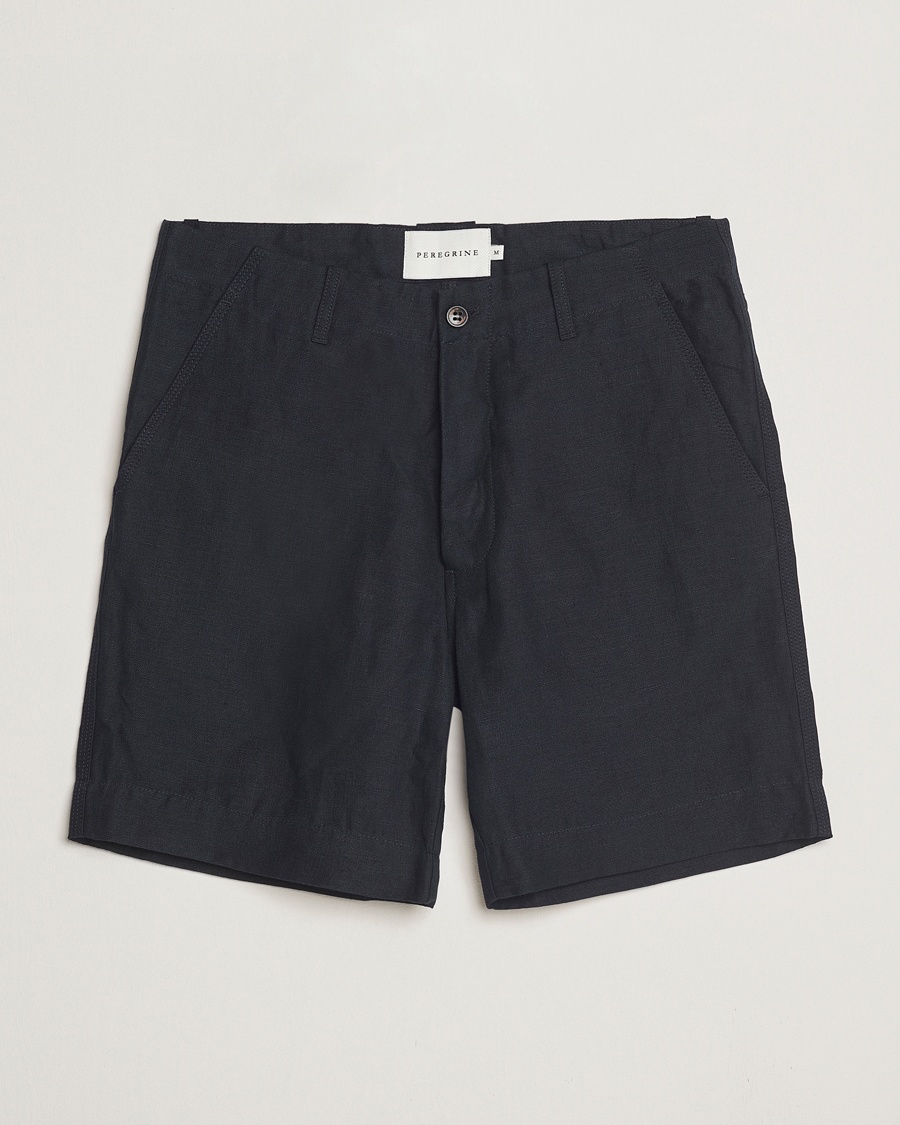 Herre | Shorts | Peregrine | Grange Linen Shorts Navy