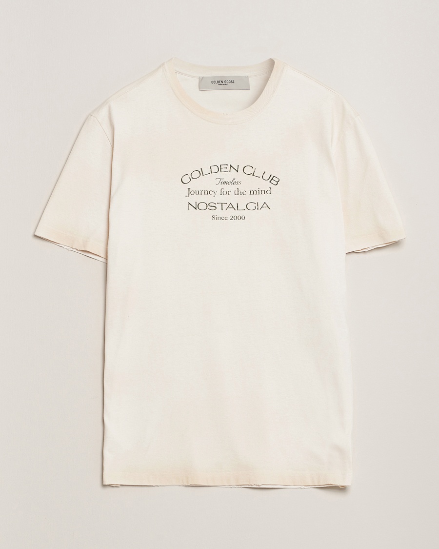 Herre | T-Shirts | Golden Goose | Short Sleeve Journey T-Shirt Heritage White