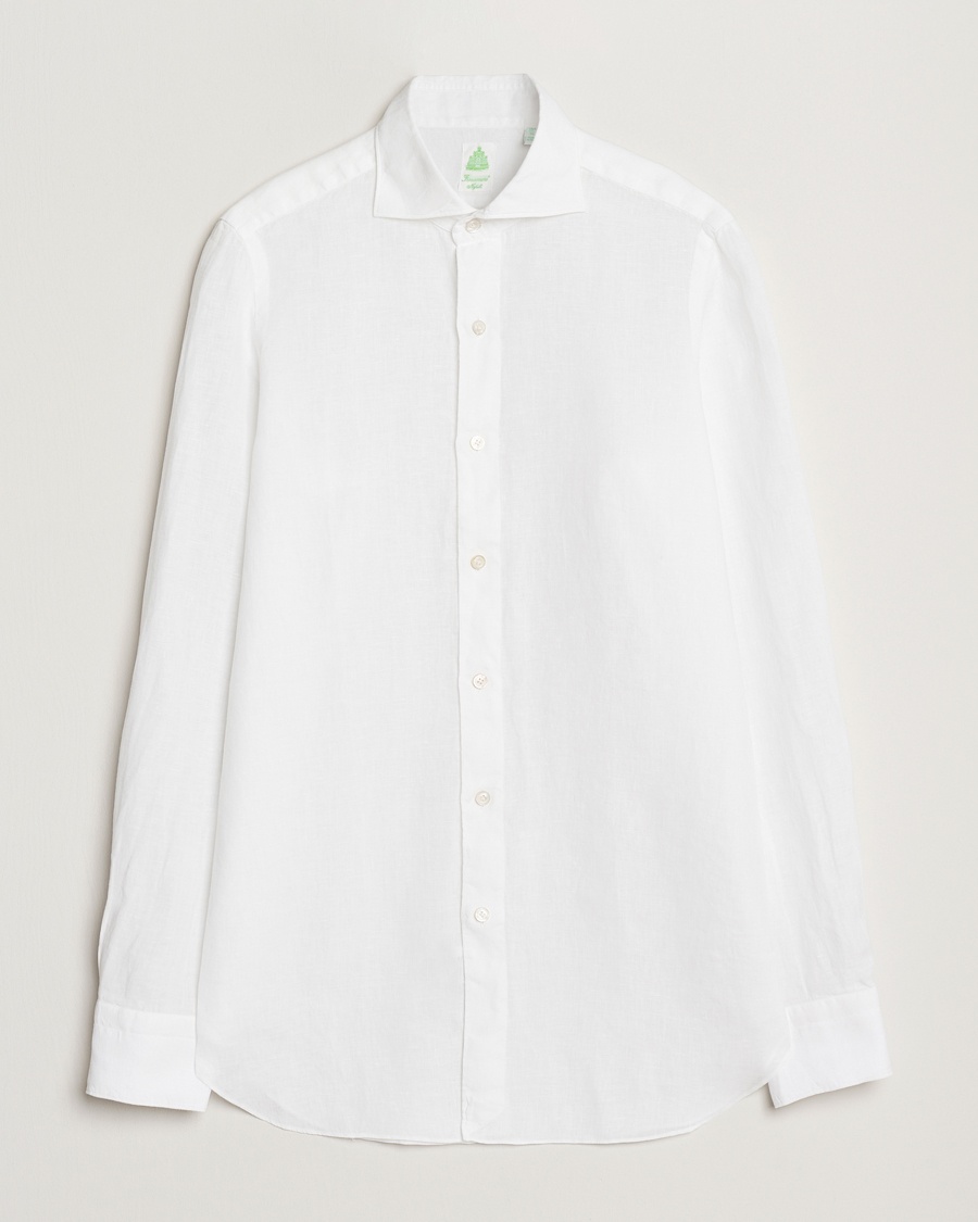 Finamore Napoli Gaeta Linen Shirt White – Hvit
