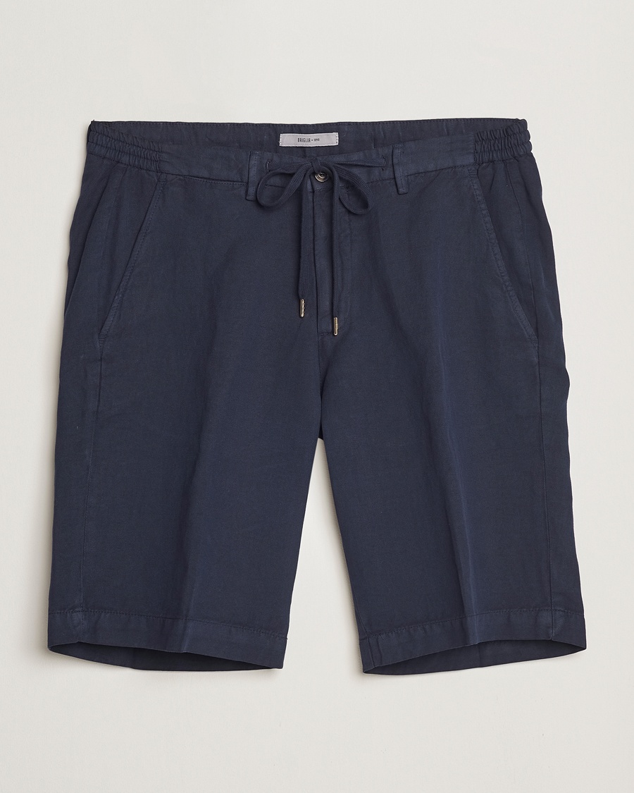 Herre | Linshorts | Briglia 1949 | Linen/Cotton Drawstring Shorts Navy