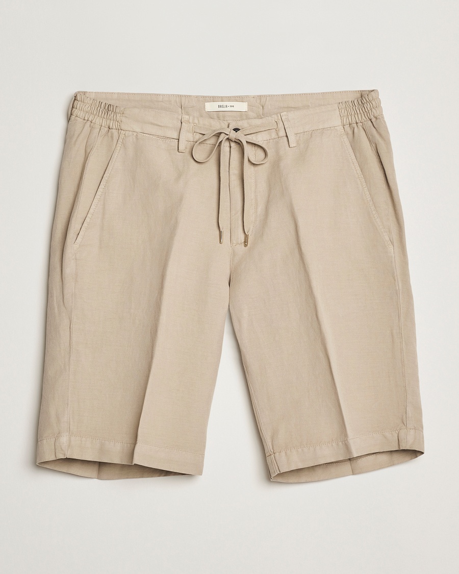 Herre | Linshorts | Briglia 1949 | Linen/Cotton Drawstring Shorts Beige