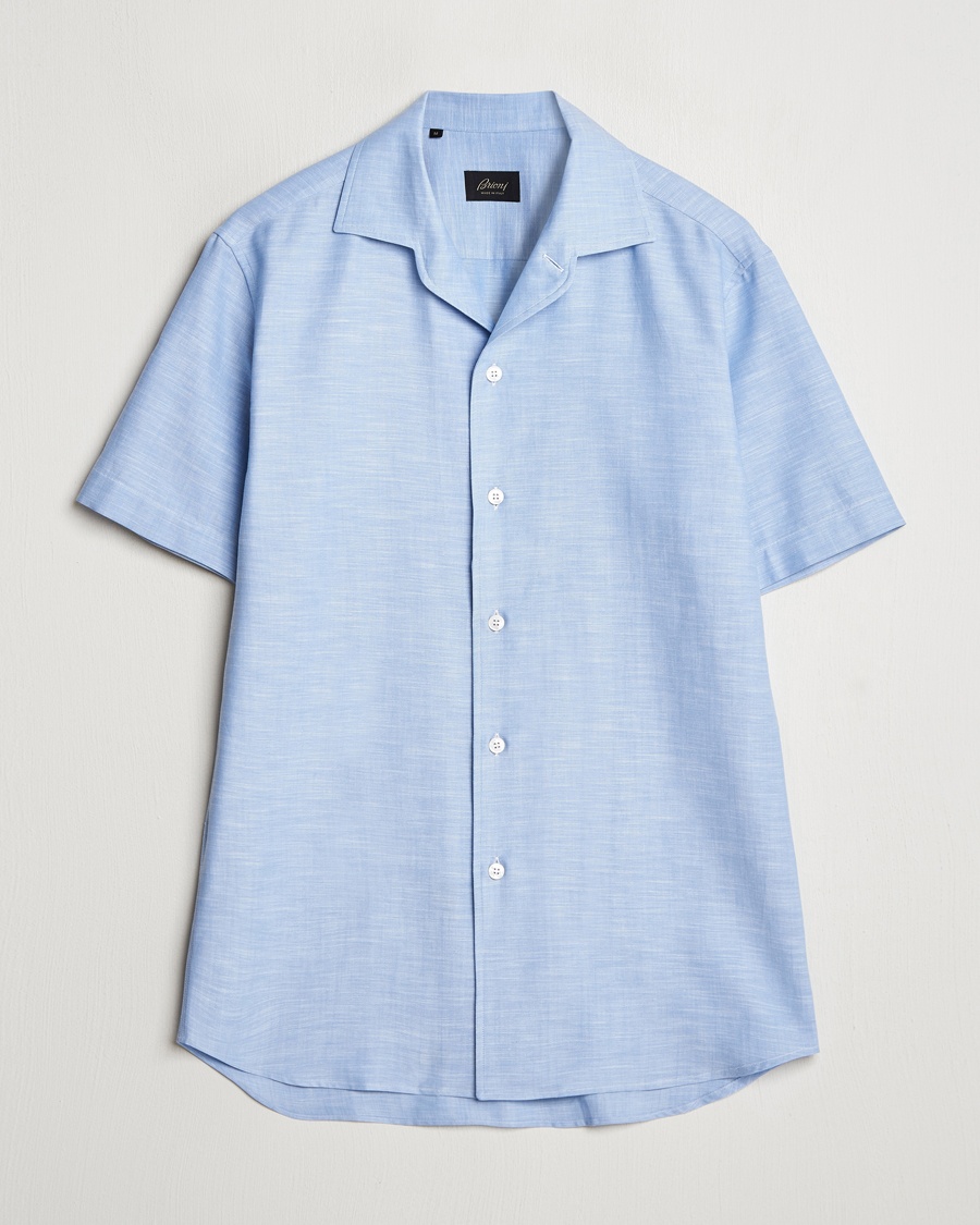Herre | Skjorter | Brioni | Cotton Capri Shirt Light Blue