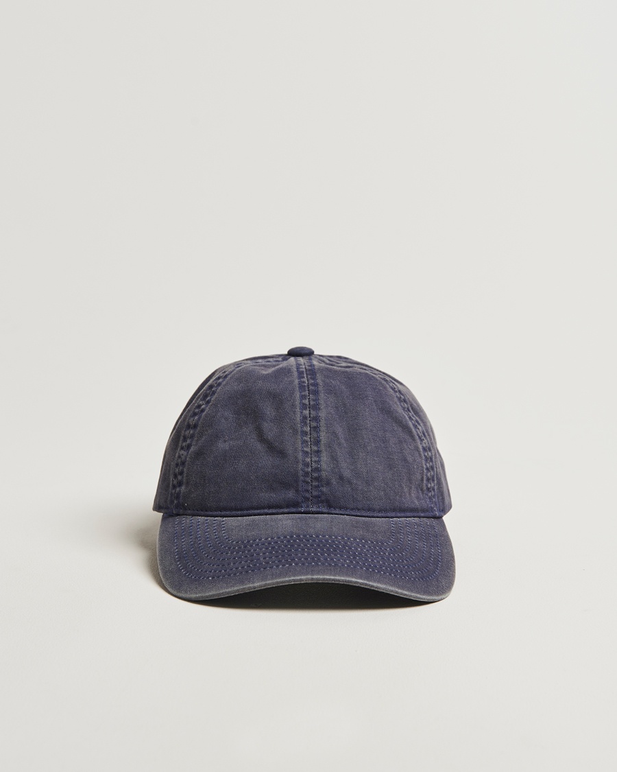 Varsity Headwear Washed Cotton Baseball Cap Navy – Blå