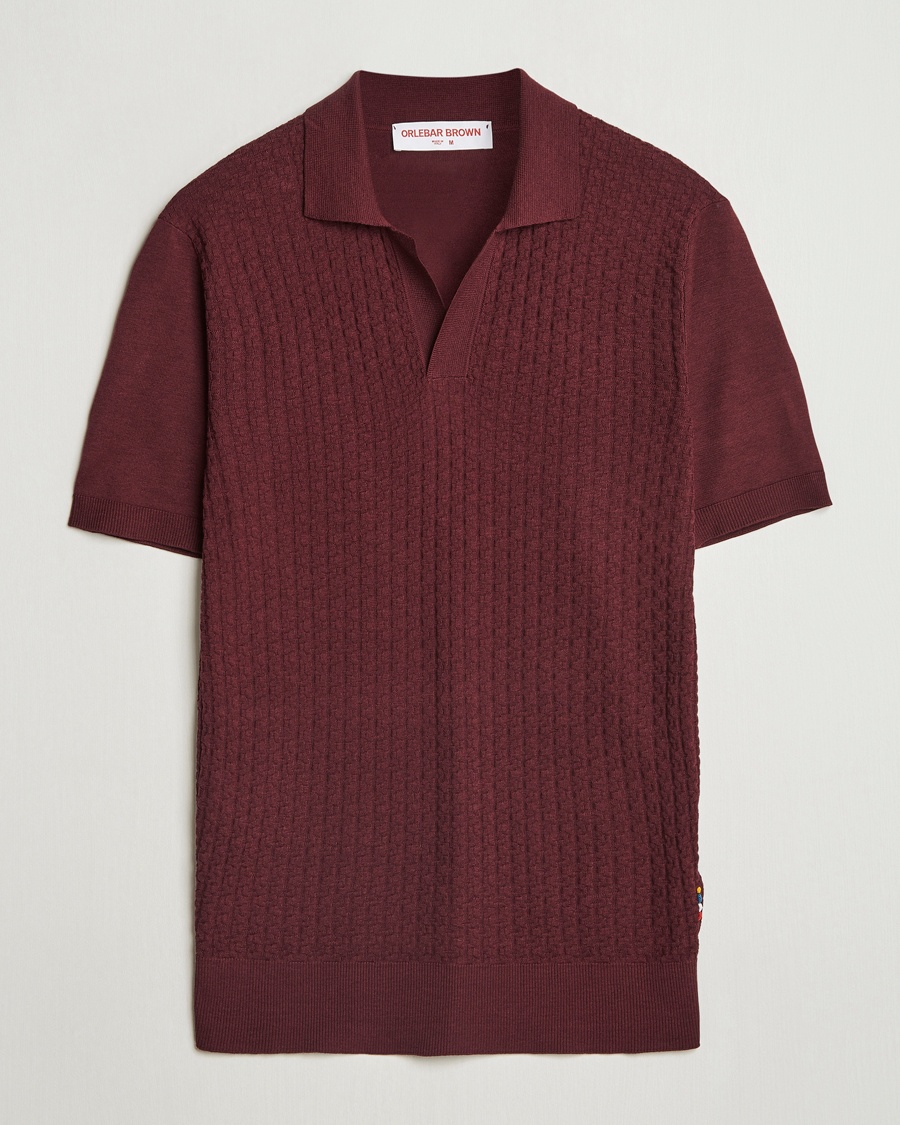 Herre | Pikéer | Orlebar Brown | Horton Maybrook Cotton/Silk Polo Damson