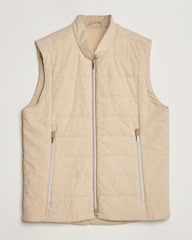 Herre | Fleecevester | Stenströms | Linen/Alcantar Vest Beige