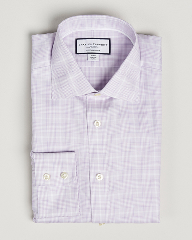 Herre | Charles Tyrwhitt | Charles Tyrwhitt | Egyptian Cotton Pow Check Shirt Lavender