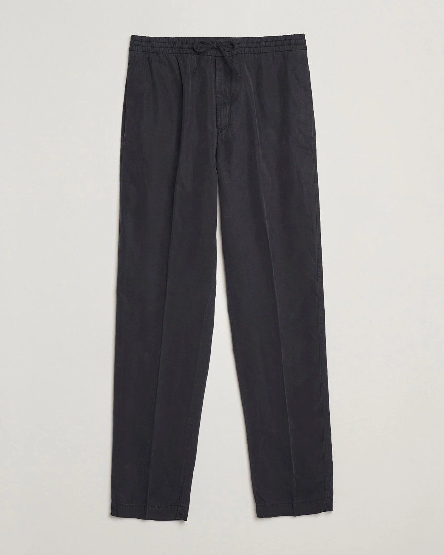 Herre | Linbukser | Canali | Drawstring Slacks Navy