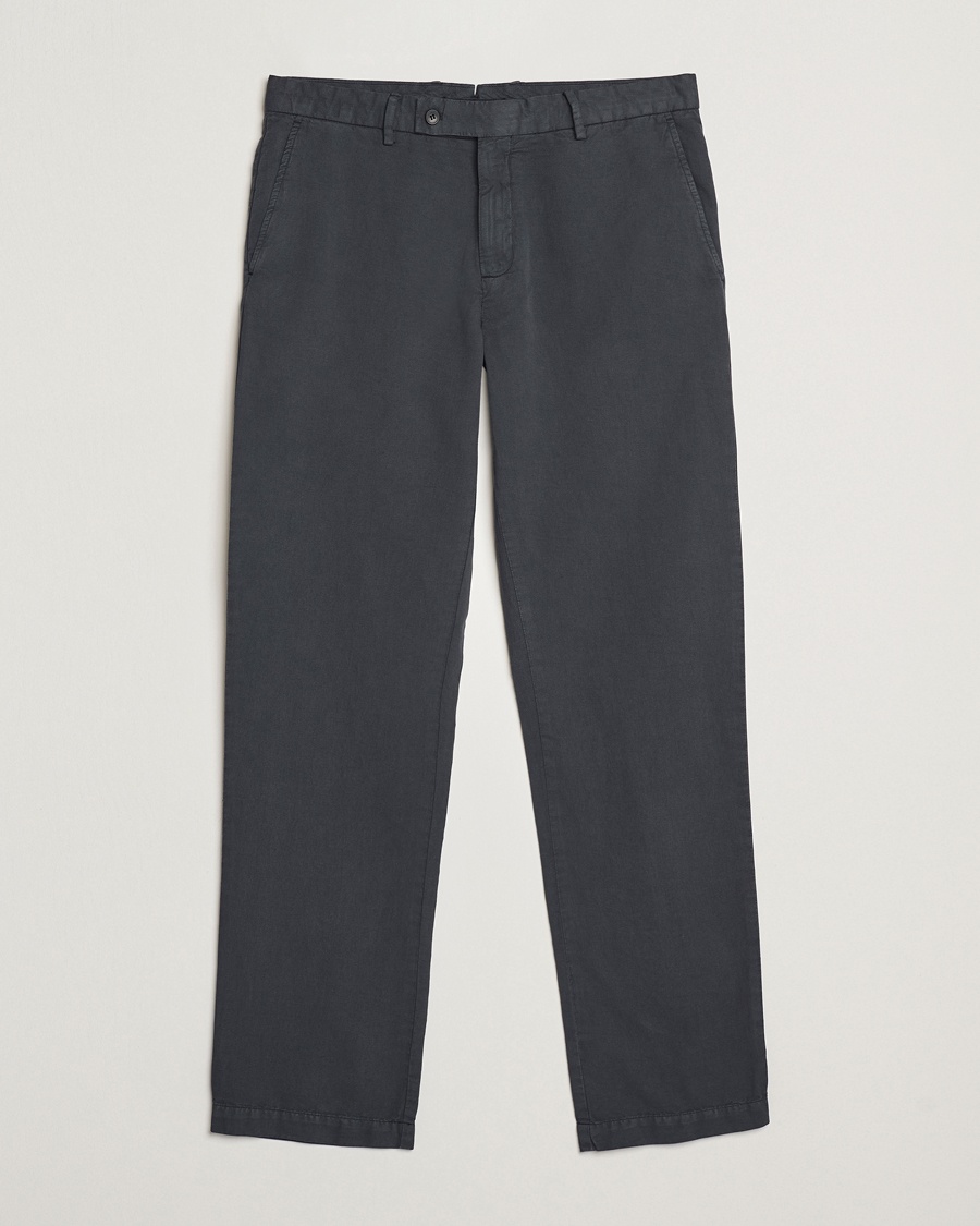 Herre | Linbukser | Sunspel | Cotton/Linen Trousers Charcoal