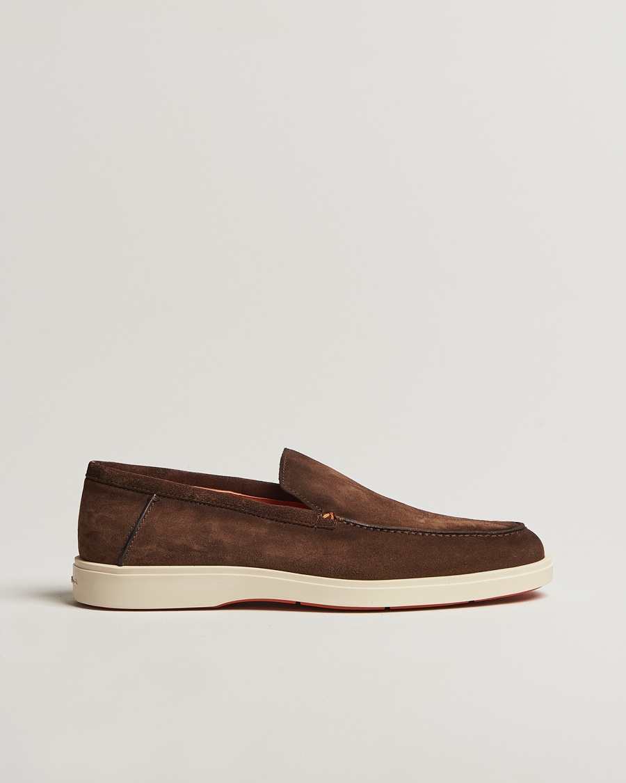 Santoni Detroit Loafer Brown Suede – Brun