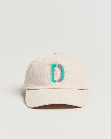 Herre | Assesoarer | Drake's | D Applique Baseball Cap Ecru