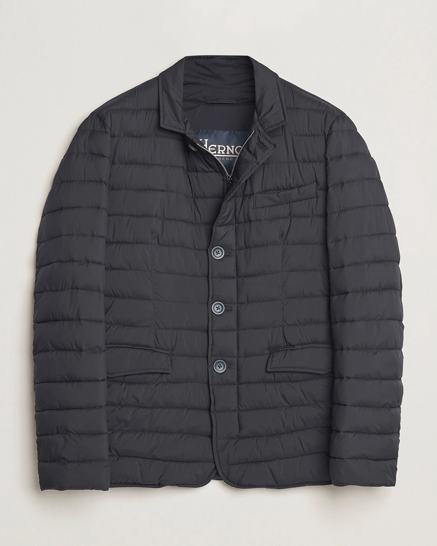 Herre | Boble- og Dunjakker | Herno | Nuage Matt Nylon Blazer Navy