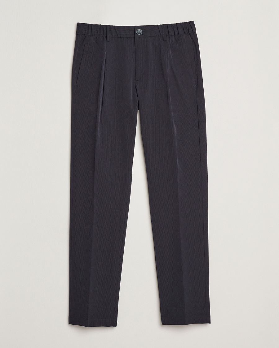 Herre | | Herno | Seersucker Drawstring Pants Navy