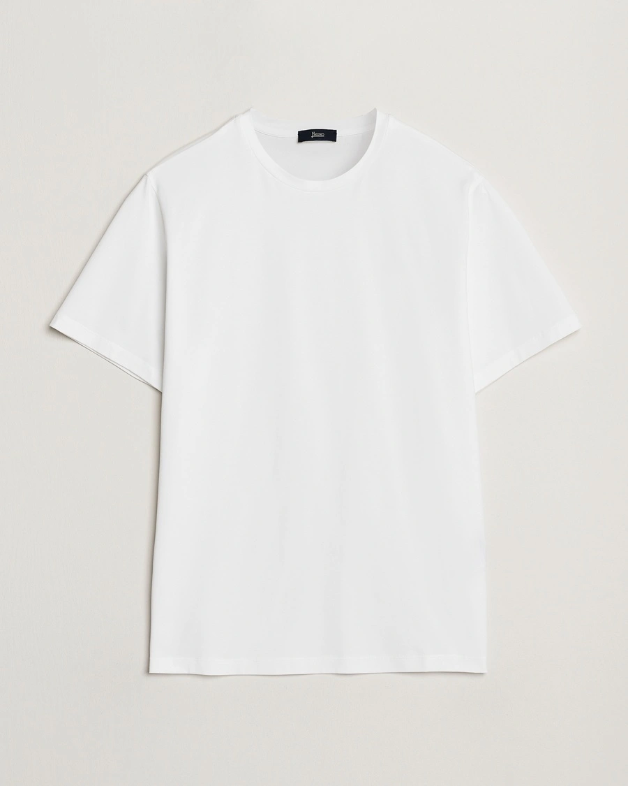 Herre | Kortermede t-shirts | Herno | Cotton/Stretch T-Shirt White