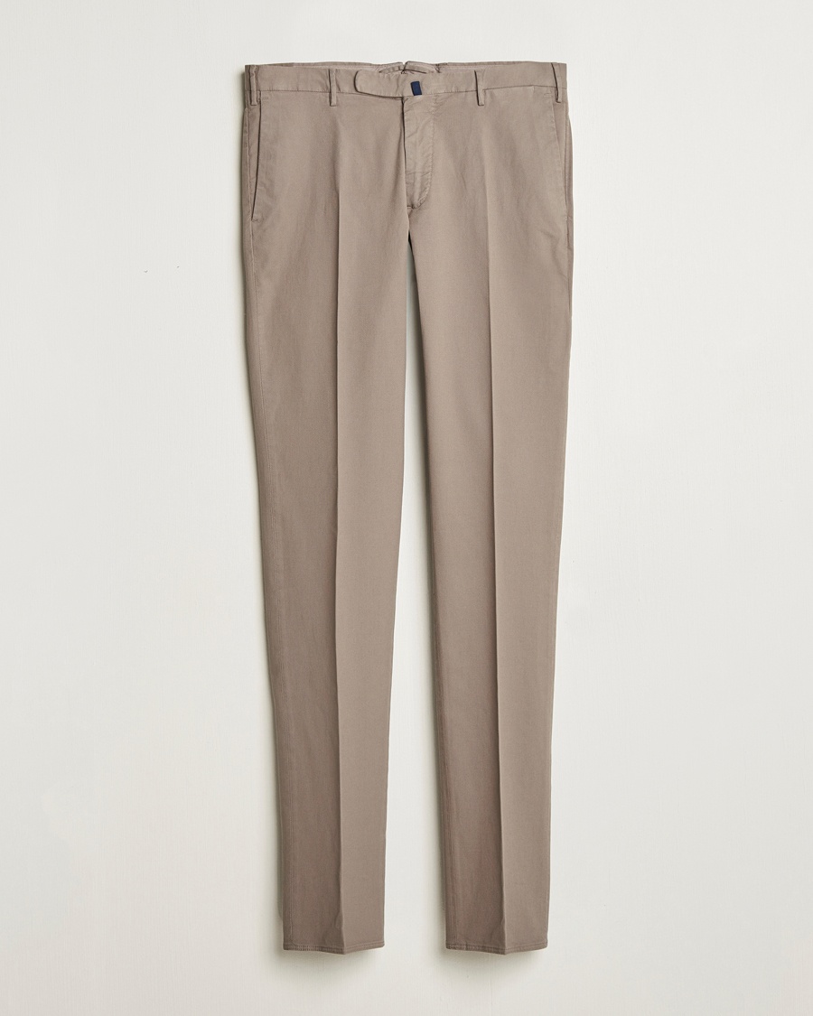 Herre | Incotex | Incotex | Slim Fit Micro Structure Cotton Chinos Brown