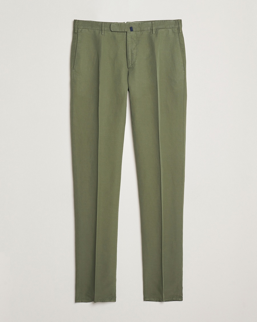 Herre | Incotex | Incotex | Slim Fit Chinolino Trousers Green