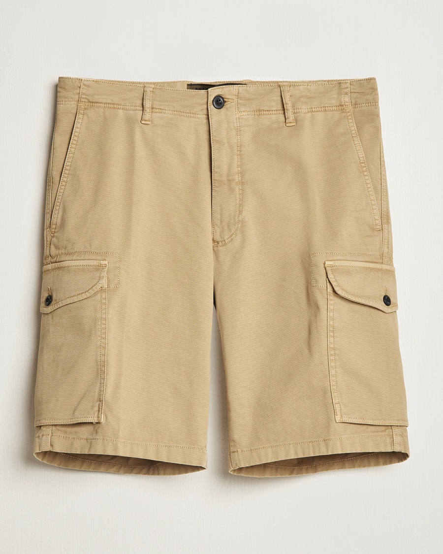 Herre | Incotex | Incotex | Cotton Cargo Shorts Beige
