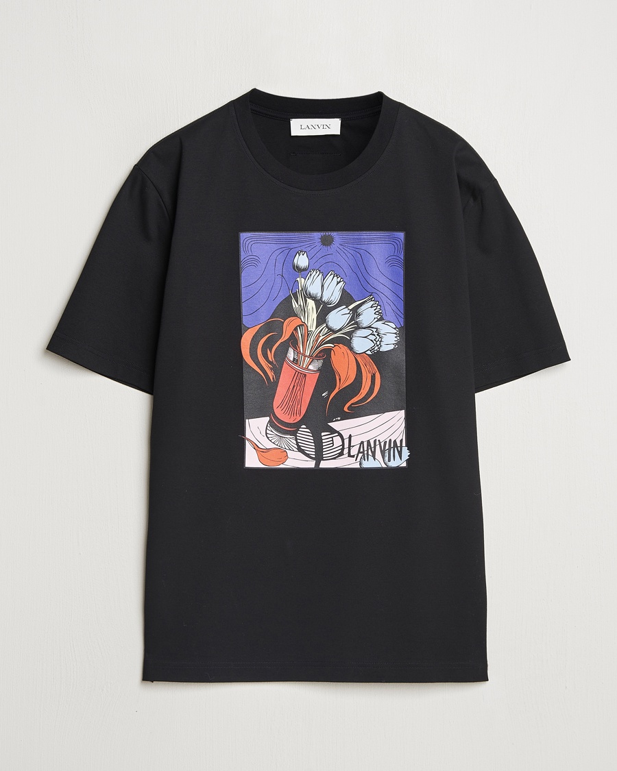 Herre | Svarte t-skjorter | Lanvin | Vase Print T-Shirt Black