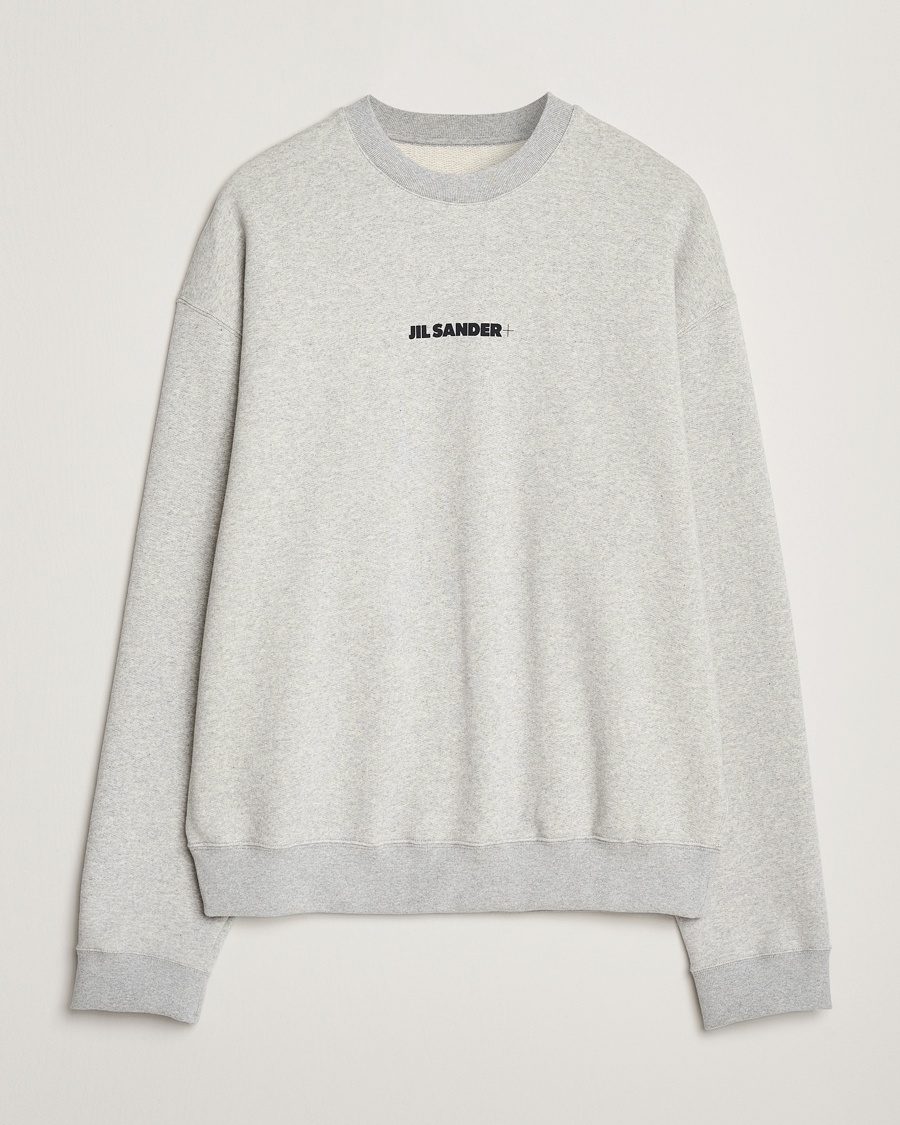 Herre | Grå gensere | Jil Sander | Small Logo Sweatshirt Light Grey Melange