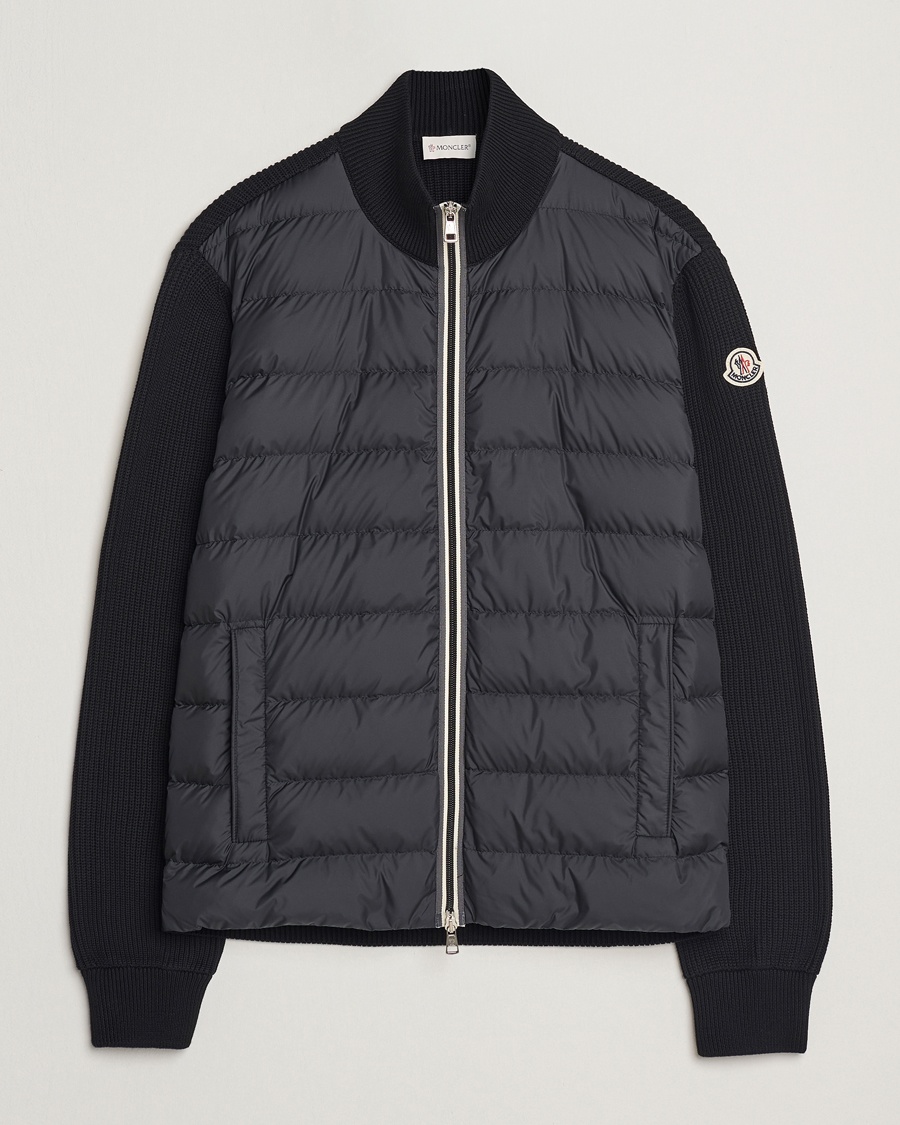 Herre | | Moncler | Contrast Zip Cardigan Black