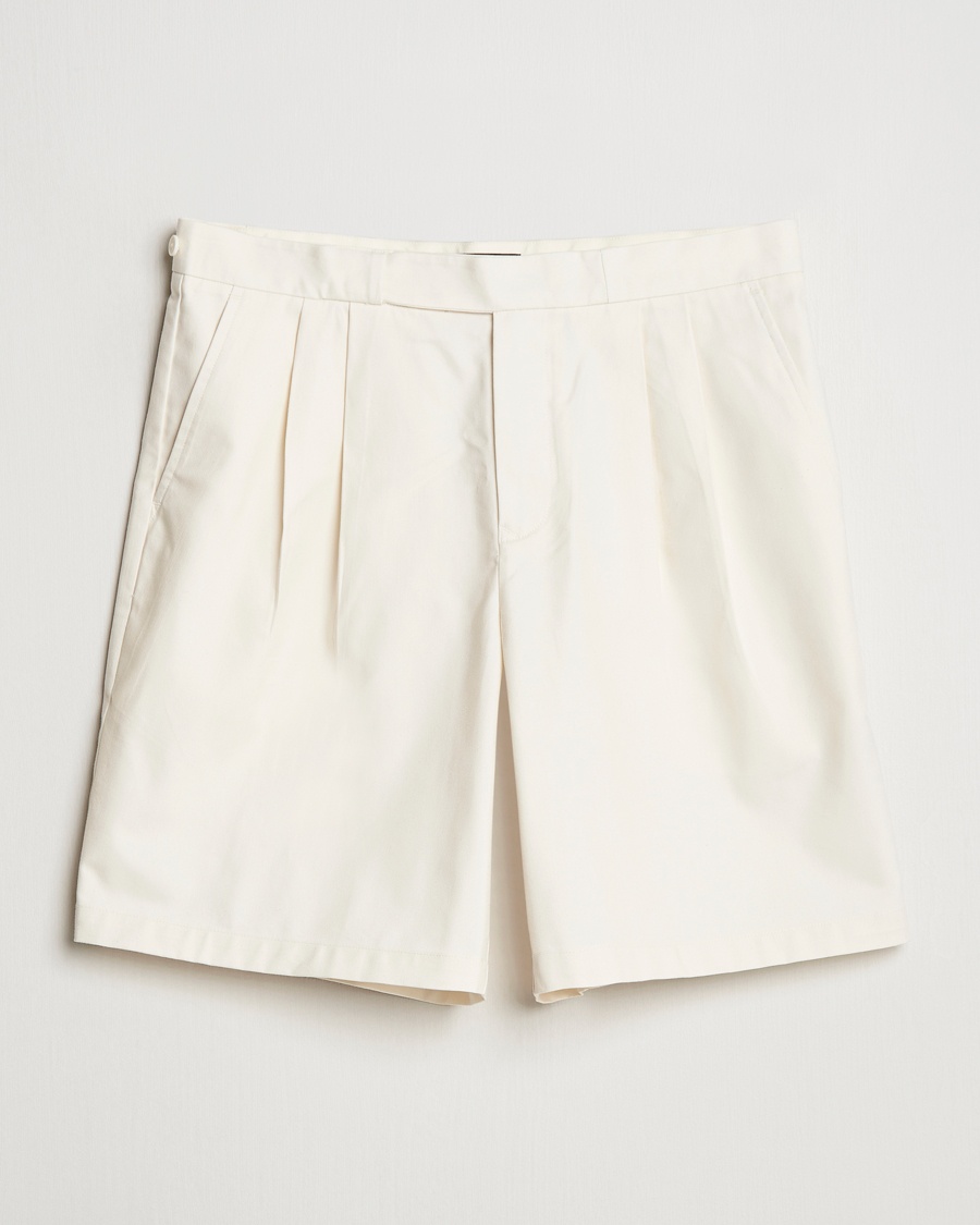 Herre | Shorts | Fred Perry | Twill Pleated Tennis Shorts Ecru