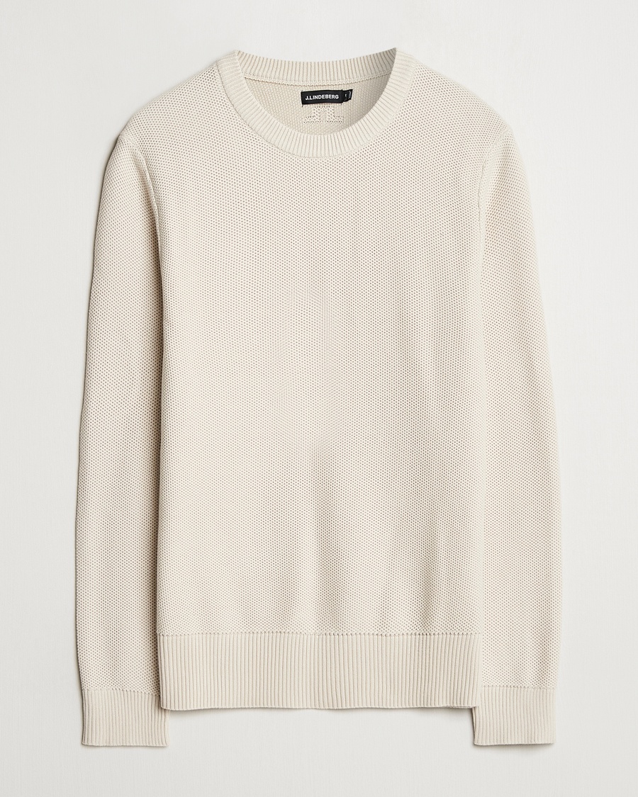 Herre | Gensere | J.Lindeberg | Arthur Organic Cotton Knit Moonbeam