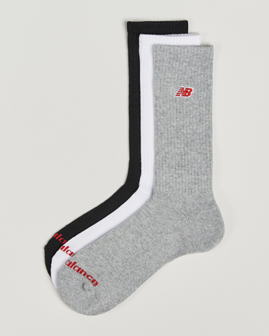 Herre | Nytt i butikken | New Balance | 3-Pack Patch Logo Socks White/Grey/Black