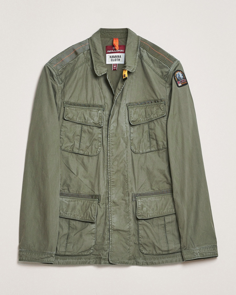 Herre | | Parajumpers | Oswin Havana Cloth Shirt Jacket Thyme Green
