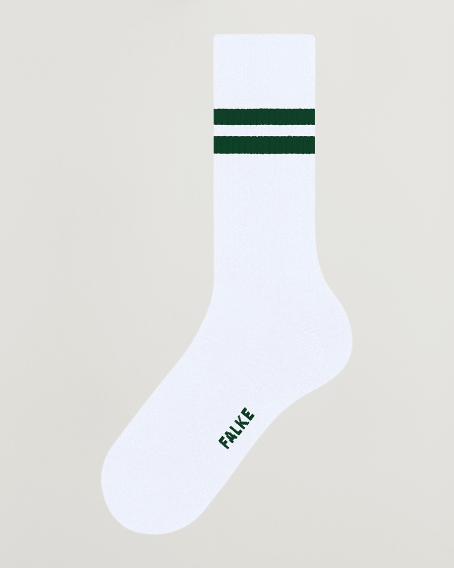Falke Dynamic Tennis Sock White/Green – Hvit