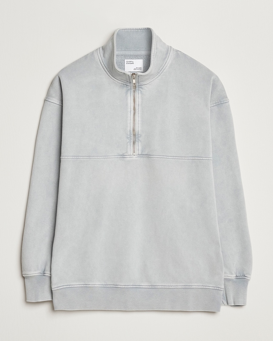 Colorful Standard Classic Organic Half-Zip Faded Grey – Grå