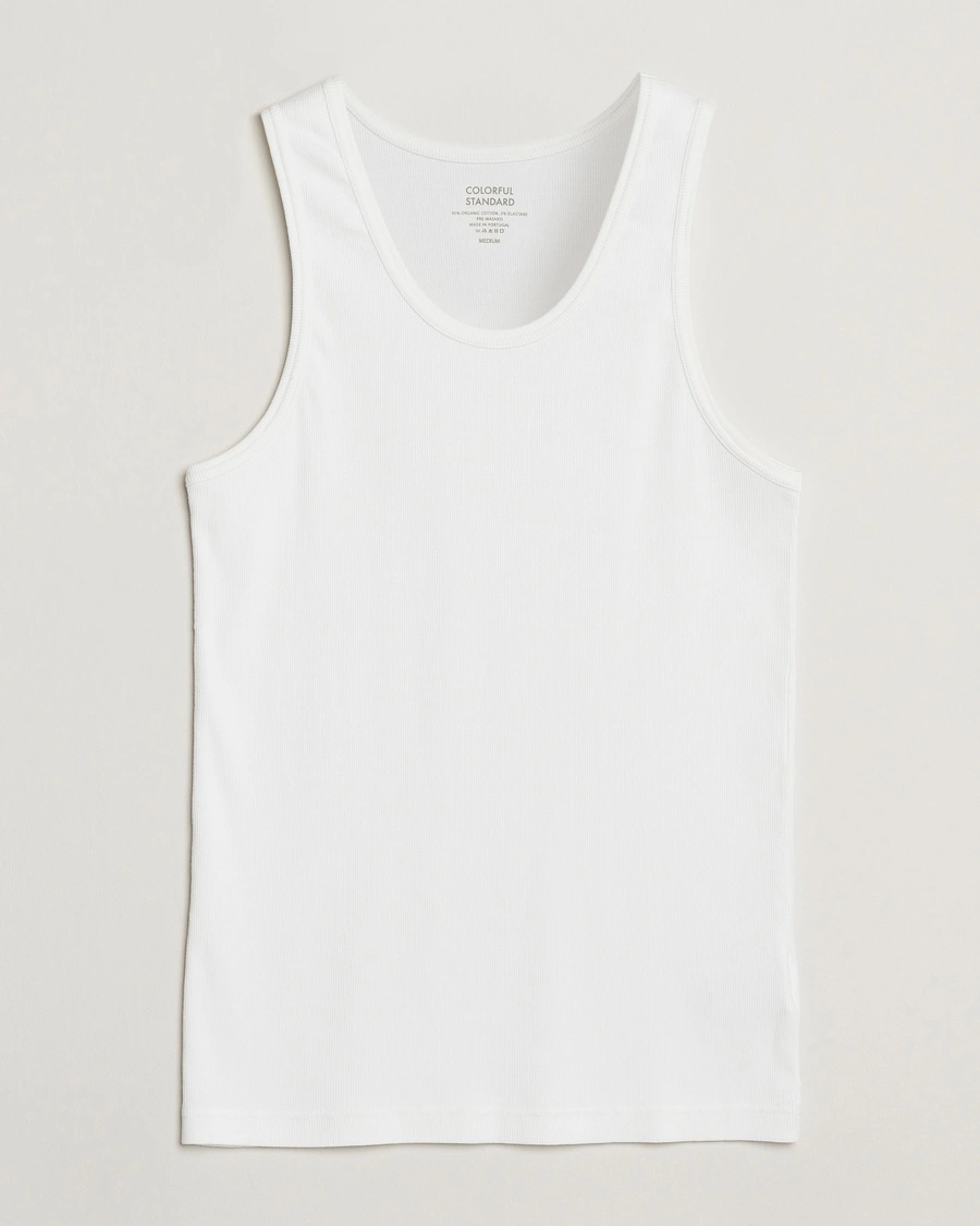 Colorful Standard Organic Rib Tank Top Optical White – Hvit