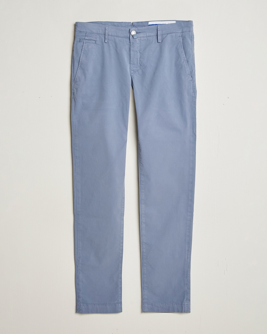 Herre | Chinos | Jacob Cohën | Bobby Cotton Gabardine Chinos Azure