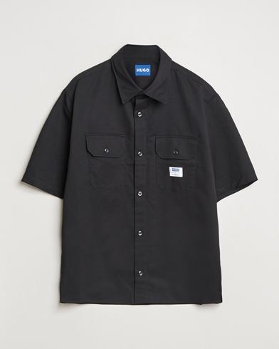 HUGO Ekyno Workwear Short Sleeve Shirt Black – Svart