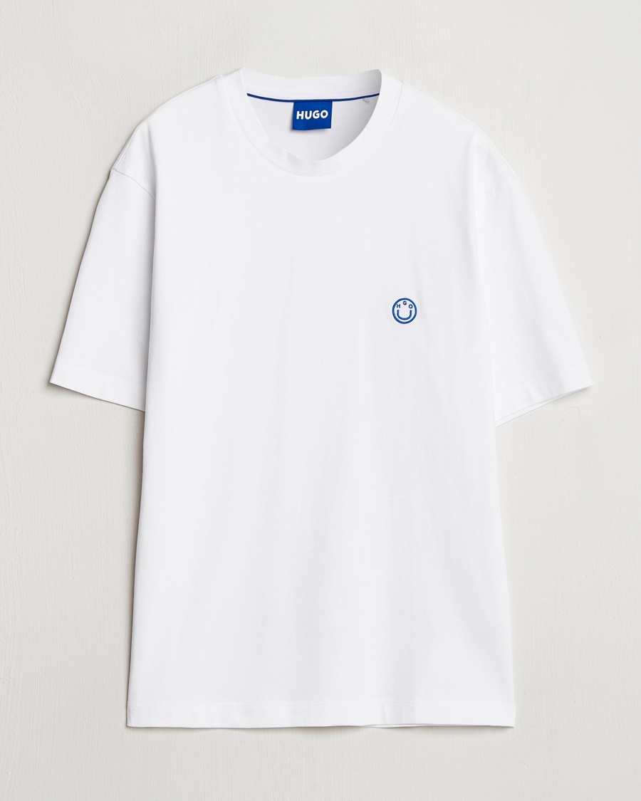 Herre | T-Shirts | HUGO | Niley Smiley Logo T-Shirt White