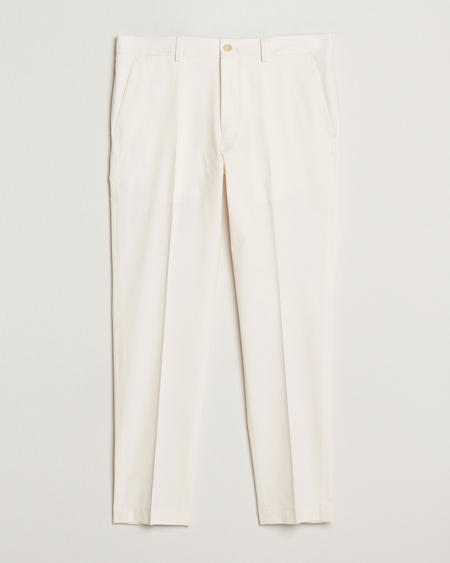 Herre | Bukser | BOSS CAMEL | Kaiton Cotton Pleated Trousers Open White